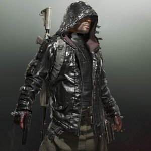 Playerunknown’s Battlegrounds Black Leather Jacket