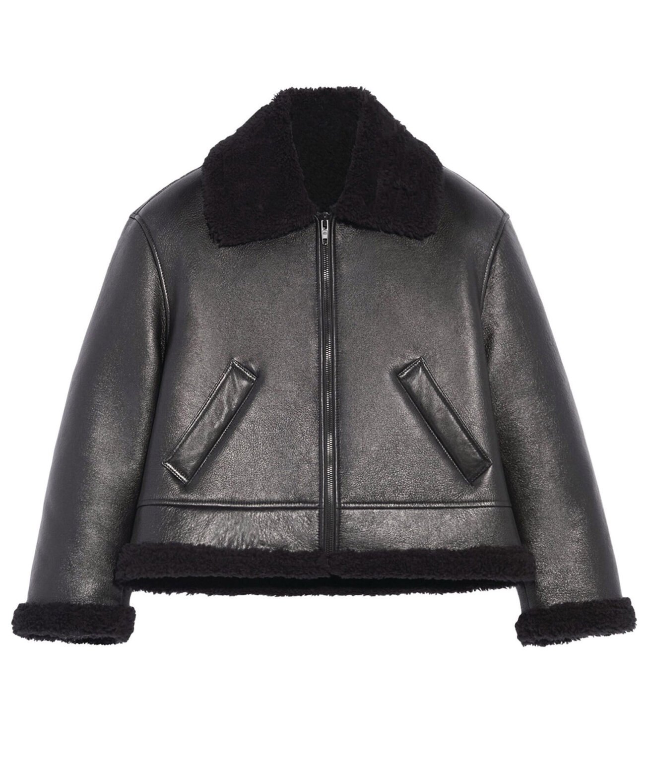 Bad Bunny Shearling Leather Jacket - Nyc Leather City-Shop Stylish ...